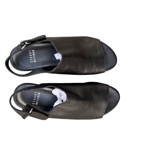 Stuart Weitzman black sling back wedge sandals size 5.5 - Picture 3 of 7